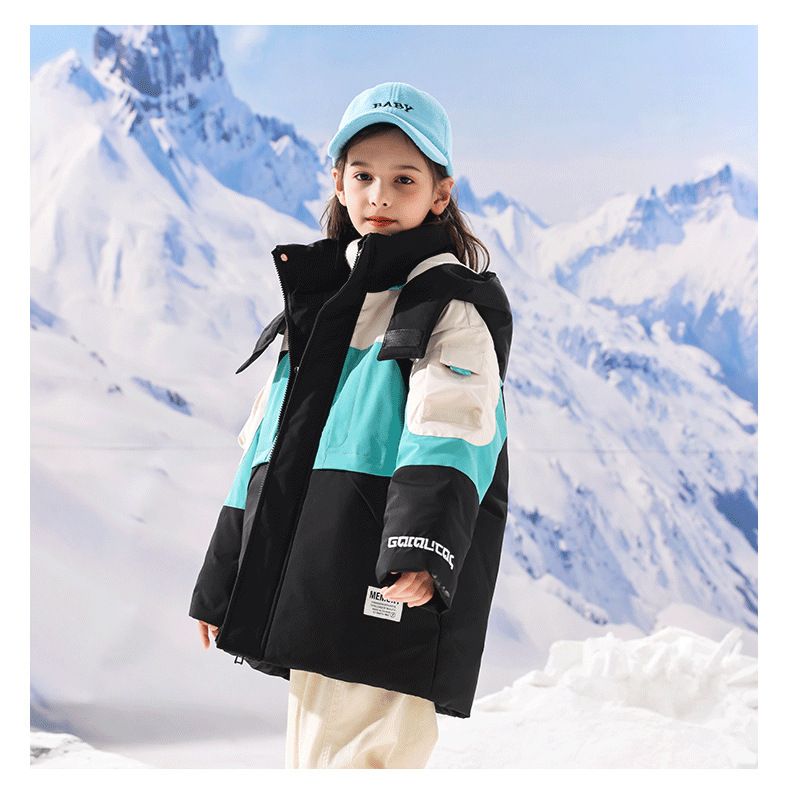 "Premium Kids Down Jacket For Boys & Girls - Warm Mid-Length Winter Coat With Stylish Design, Available In Multiple Colors & Sizes (110-170cm)"_voghion.com