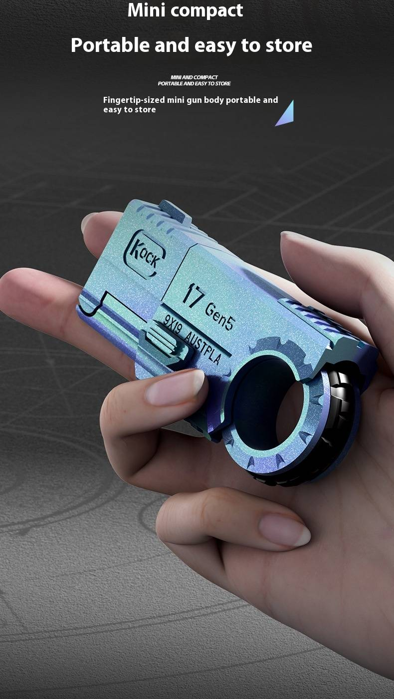 Παιχνίδι όπλο Soft Bullet Mini Glock διπλό πιστόλι δακτυλίου πιστόλι αποσυμπίεσης κράμα εκτοξευτήρα παιχνίδι εκτόξευσης_voghion.com