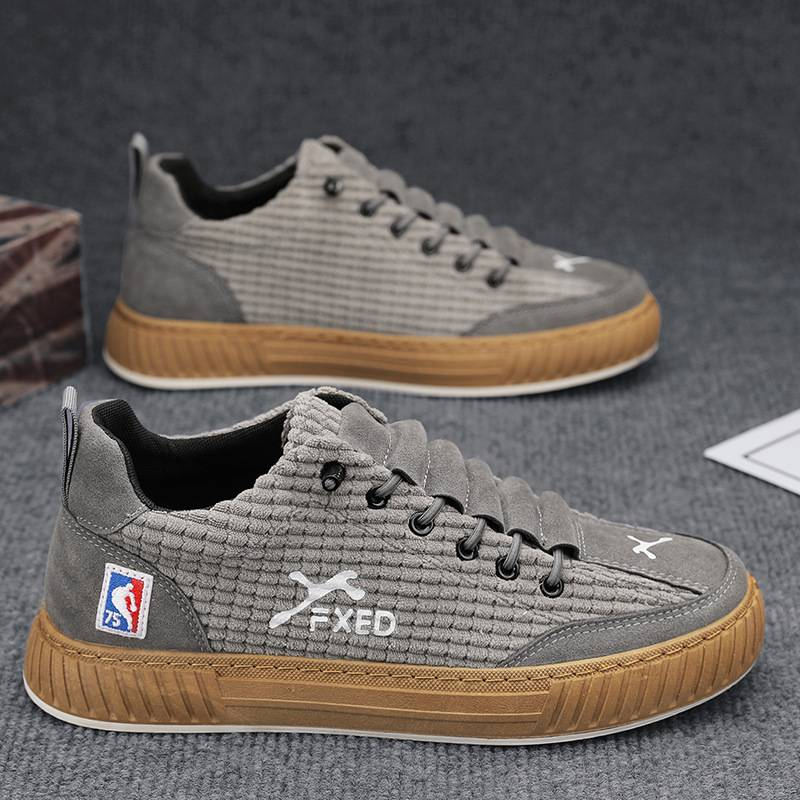2024 New Spring One Step Corduroy Casual Cloth Shoes for Men's Sports and Leisure Board Shoes Trendy Shoes_voghion.com