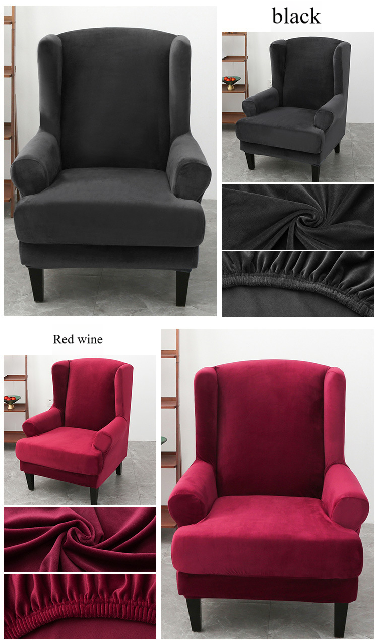 Silver Fox Velvet Sofa Slipcover - Full Coverage Single Armchair Cover For Furniture, Minimalist Solid Color_voghion.com