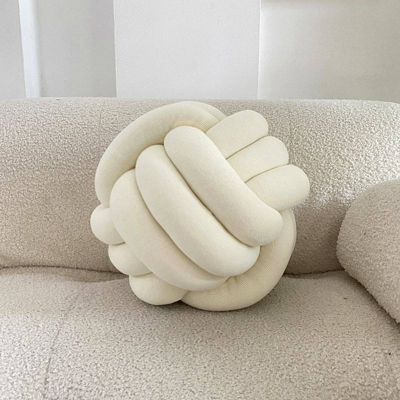 Macrame Knotted Rope Pillow - Handwoven Decorative Throw Pillow For Bed/Sofa/Window Seat (Boho Chic Soft & Supportive Multi-Functional)_voghion.com