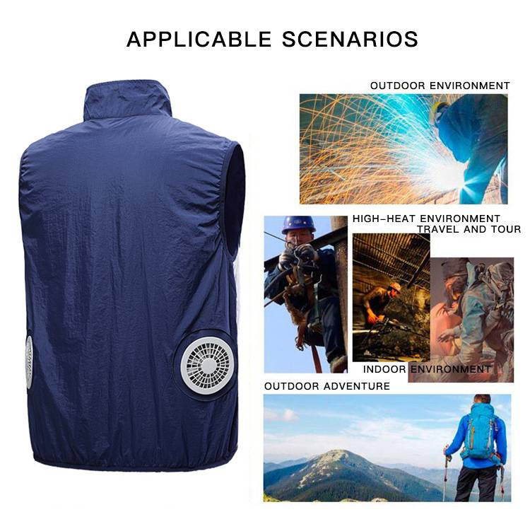 Kühlweste für Herren im Sommer mit eingebautem Ventilator, klimatisierte Kleidung, Camouflage-Arbeitskleidung für den Bau, Angelweste_voghion.com