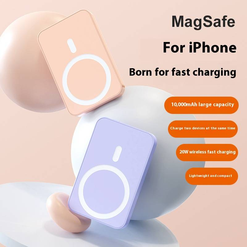Magnetische draadloze powerbank 10000mAh PD snel opladen draagbare batterij voor iPhone en Android - Slank en lichtgewicht_voghion.com