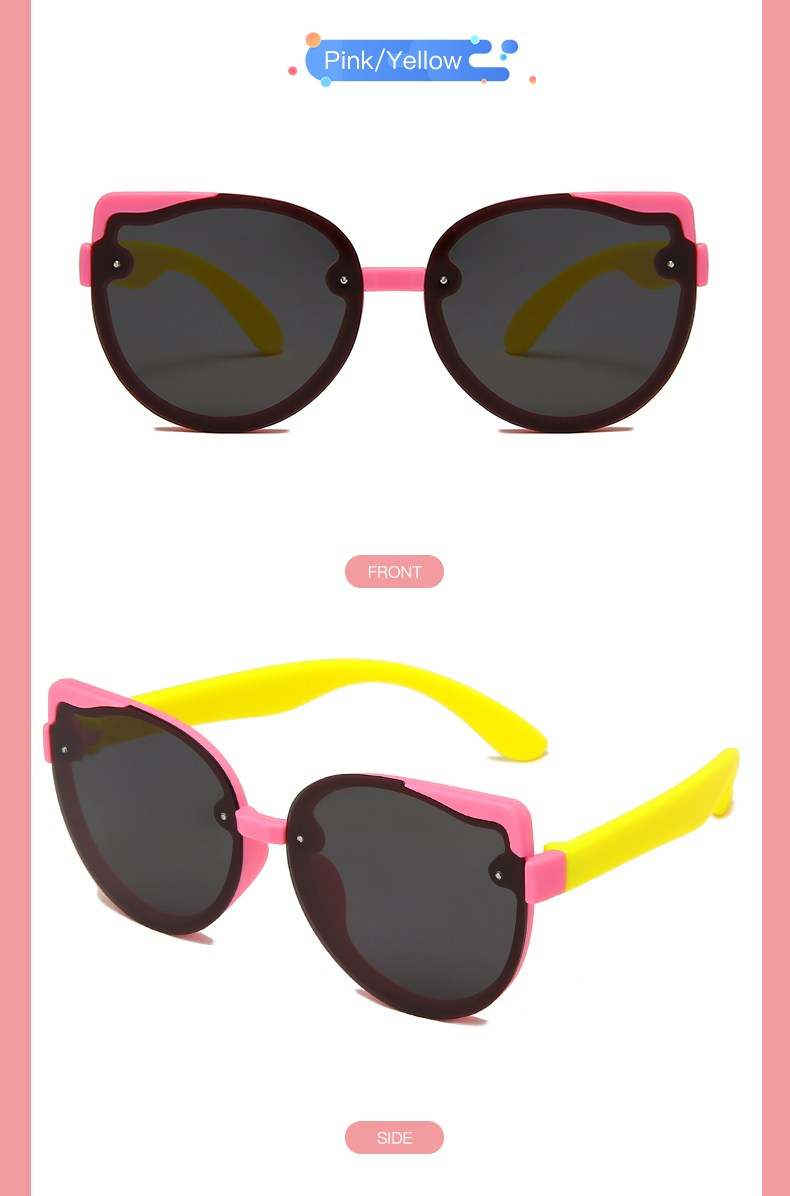 WarBlade Nuovi occhiali da sole polarizzati per bambini Moda TR90 Occhiali da sole flessibili in silicone per bambini Occhiali retrò per ragazzi e ragazze_voghion.com