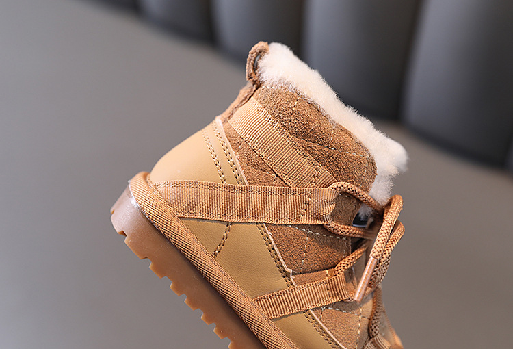 Children's Boots Winter Soft Soled Warm Snow Boots For Girls And Boys Low Top Cotton Boots For Boys_voghion.com