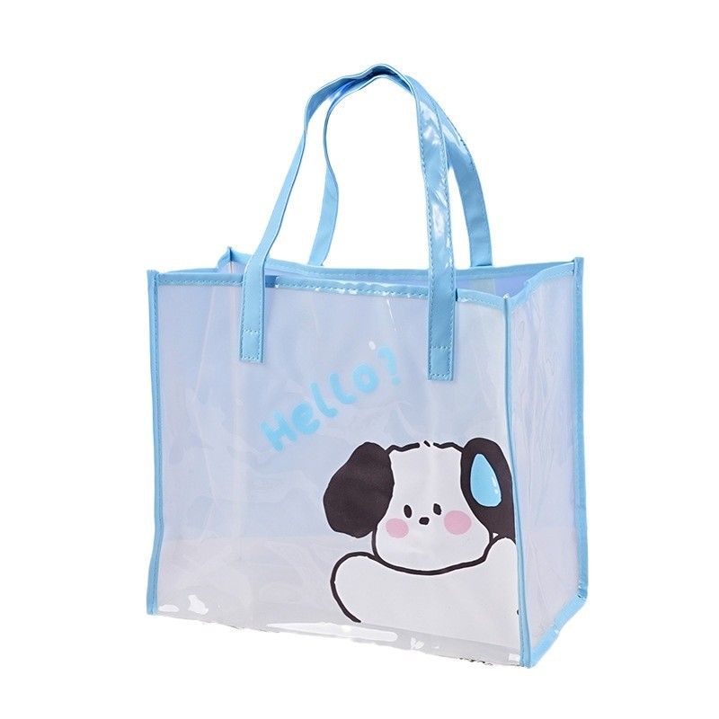PVC Cartoon mattiert halbtransparent süße Gelee tägliche Einkaufstasche minimalistischen Ins_voghion.com