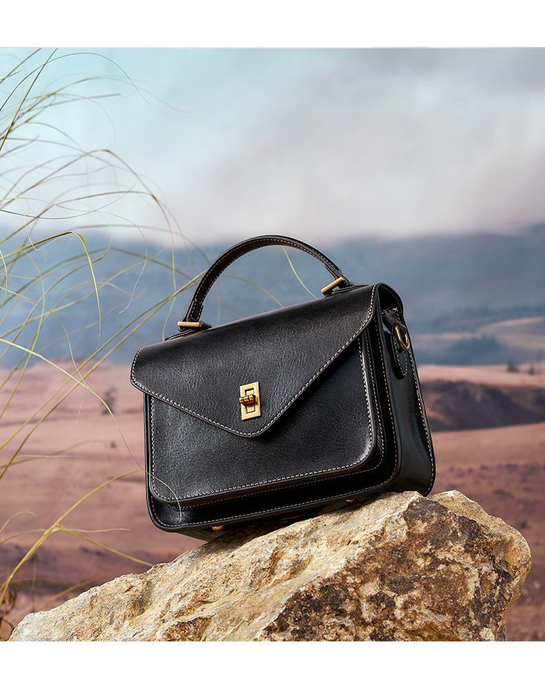 Bag Genuine Leather Vegetable Tanned Cowhide New Style Advanced Simple Fashion Temperament Women's Bag Handbag Single Shoulder Messenger_voghion.com