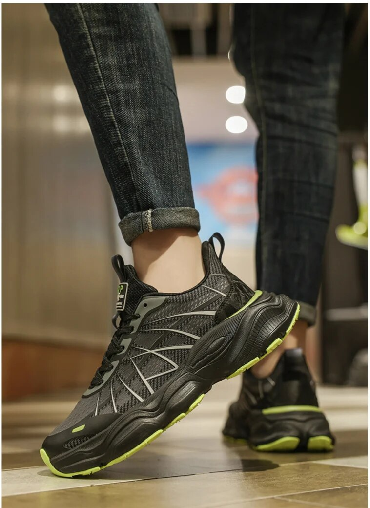 Nuove scarpe da corsa in rete, scarpe da papà traspiranti con suola spessa primaverili ed estive_voghion.com