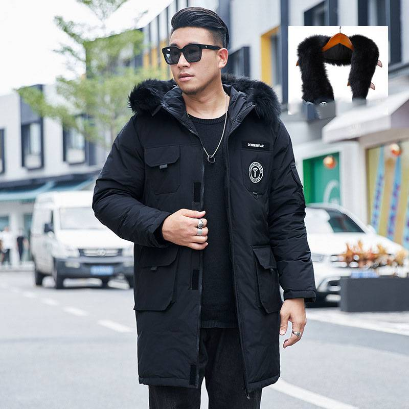 Herrenbekleidung Mantel Jacke extra große Größe mittlerer und langer Wintermantel_voghion.com