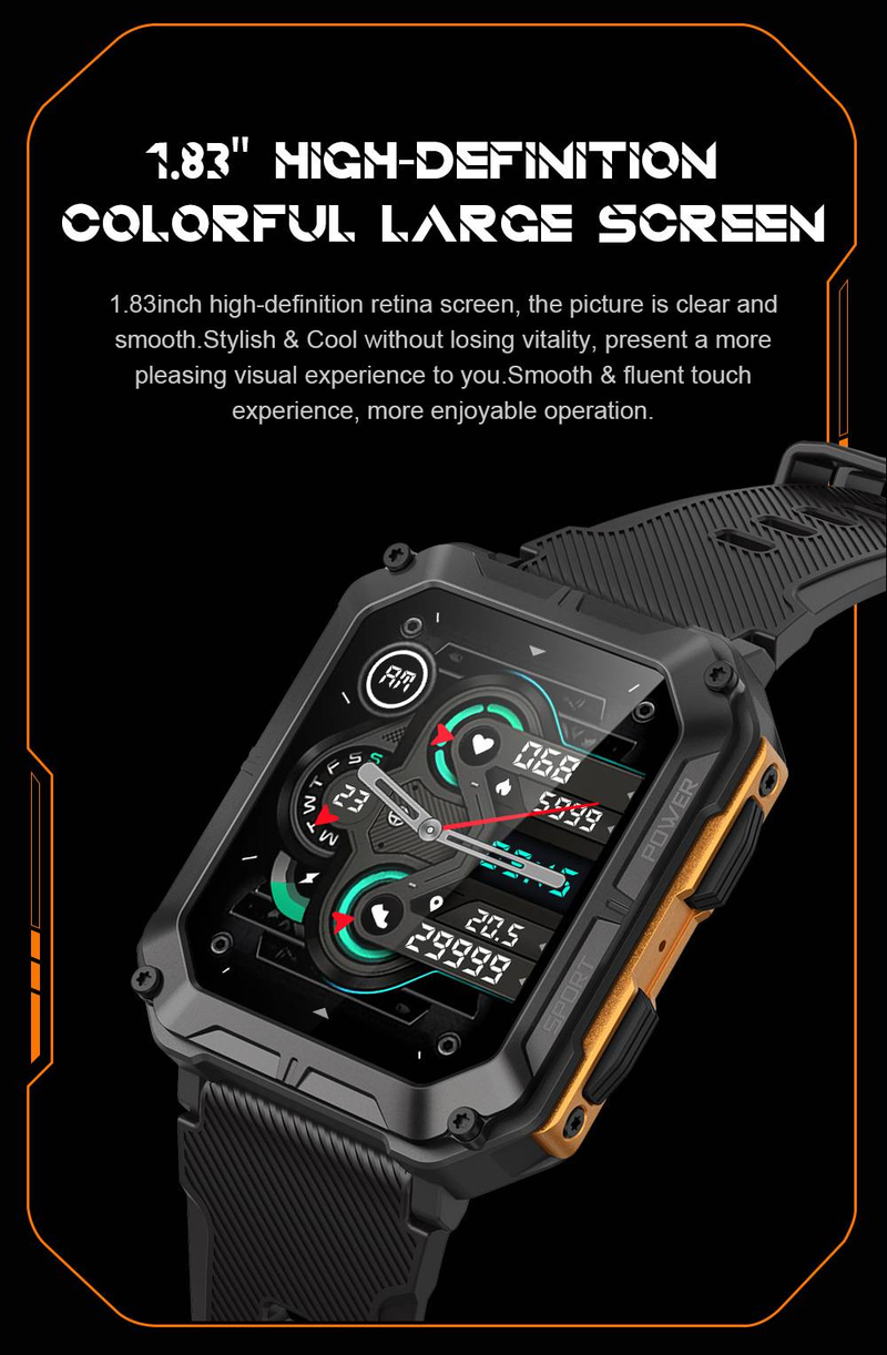 C20pro Outdoor Sport Smartwatch Bluetooth Anruf Wasserdicht_voghion.com