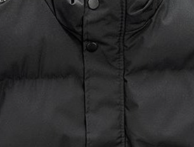 Men's Oversized Vest – Thickened Polyester Gilet With Stand Collar & Button Accents (S-5XL, Black/Beige, Wrinkle-Resistant)_voghion.com