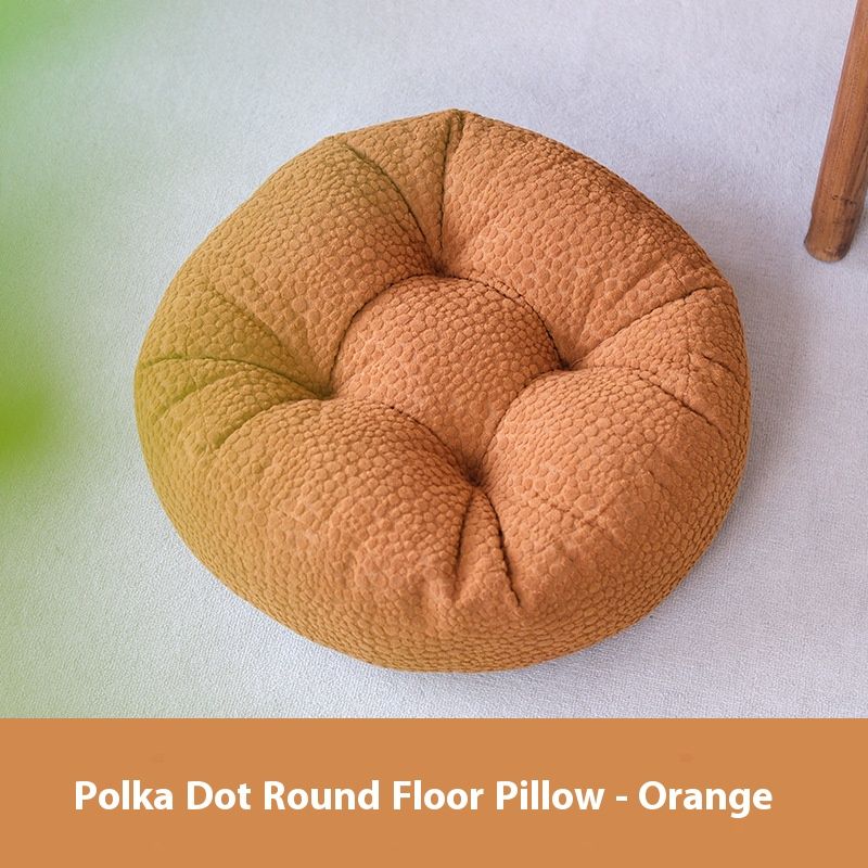 Cuscino da pavimento rotondo di alta qualità – Cuscino per seduta in tatami di poliestere traspirante con base antiscivolo (50 cm, imbottito in cotone PP, vari colori)_voghion.com