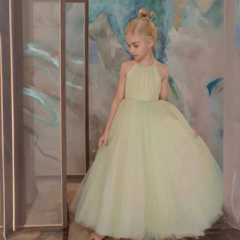 Elegante abito da sera per ragazze - Abito formale in stile principessa per recital di pianoforte, esibizione di violino, presentazione e sfilata di moda_voghion.com