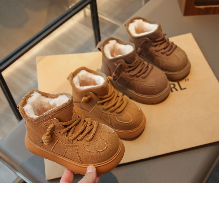 Big Head Snow Boots, Cotton Shoes, Women's 2025 New Winter Style, Lined And Thickened, Wearable, Thick Soled, Anti-slip, Warm, Short Boots_voghion.com