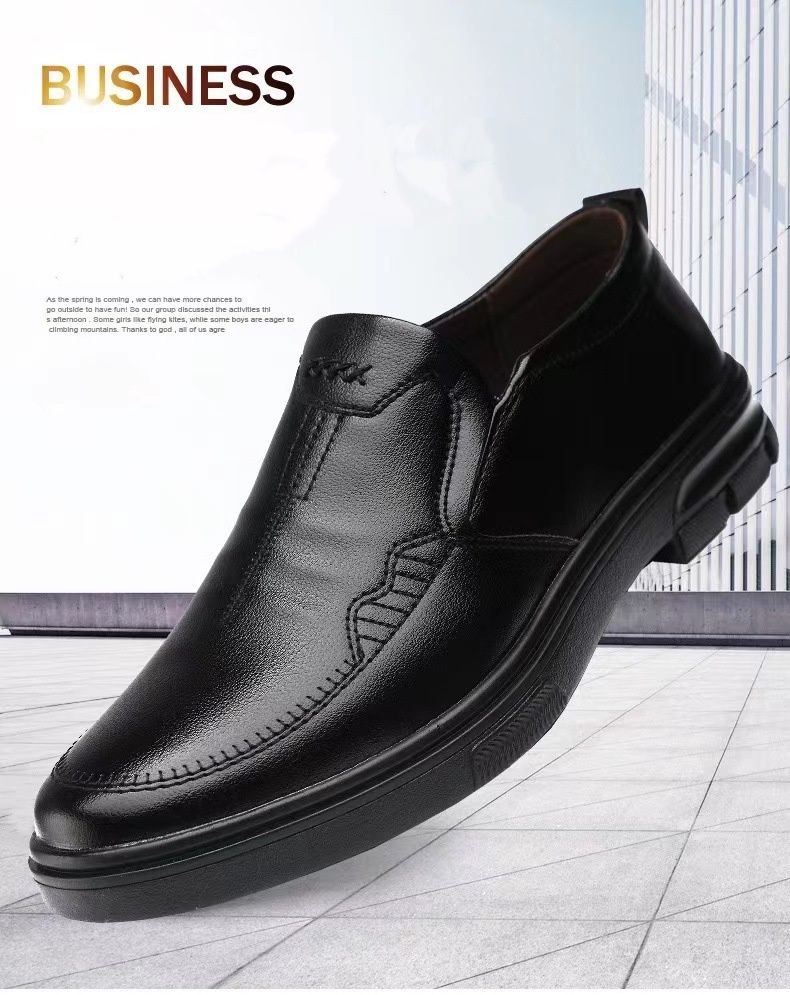 Autumn Men's Casual, Comfortable, Breathable And Tight-fitting British Solid Color Men's Shoes For Business_voghion.com