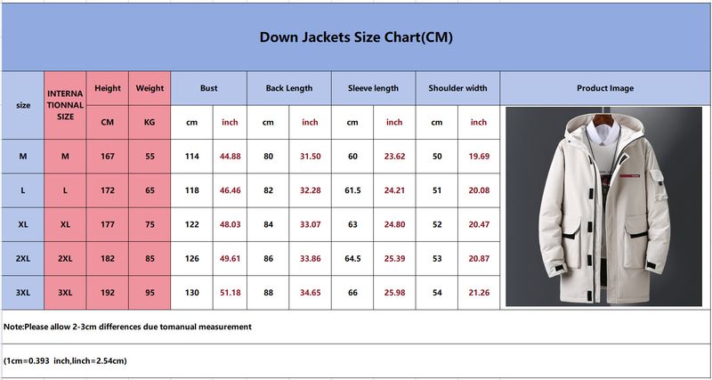 Herrenbekleidung Neue grenzüberschreitende Winter-Daunenjacke für Herren, verdickt, koreanische Version, langes Streifenlogo, lässig, große Arbeitskleidung, Jugendjacke_voghion.com