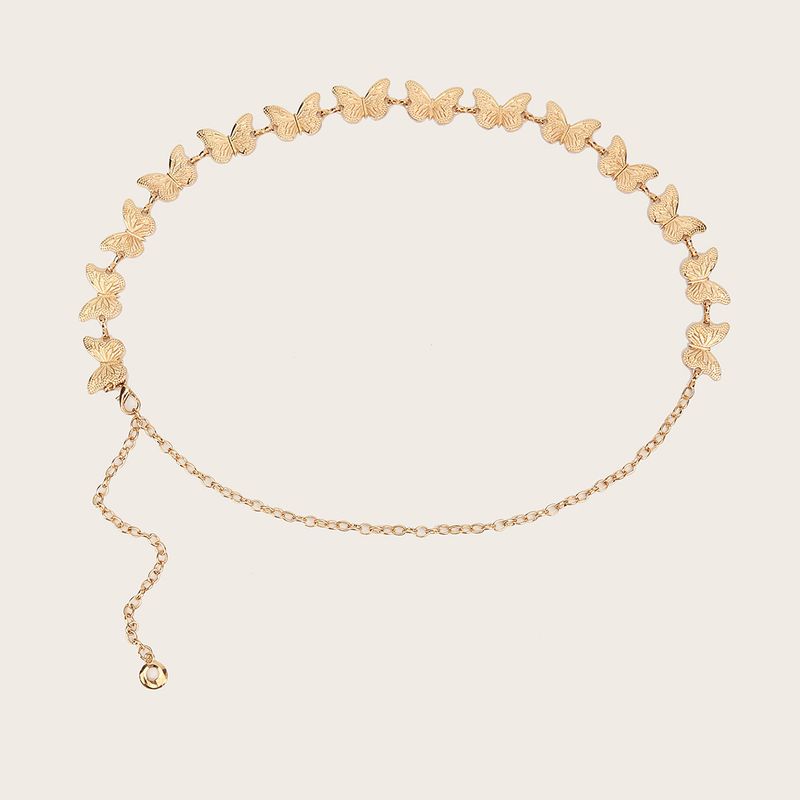 Leichte Luxus-Taillennische für Frauen, strukturierte Metallbundkette, modische Accessoires_voghion.com