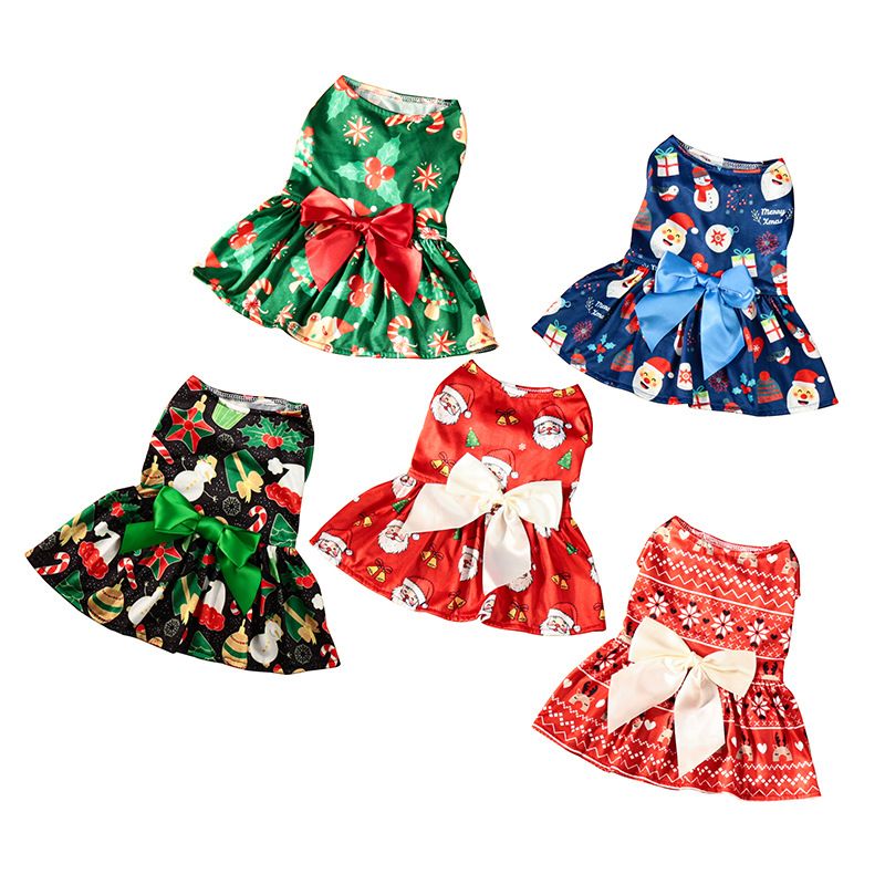 Pet Festival Party New Year Christmas Dress Up Apparel Dog Clothes Skirt Cross-Border Hot Item_voghion.com