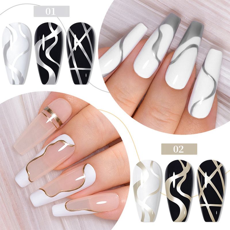 New Art Line High Density Edge Painting Metal UV Nail Gel 5ml_voghion.com