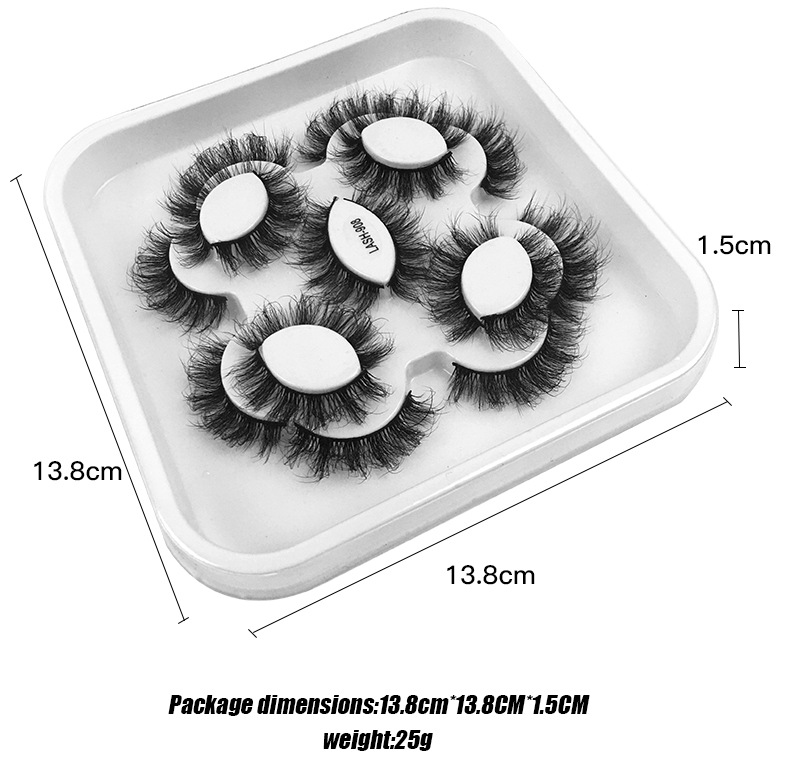 Juego de extensión de pestañas, 9 pares de pestañas postizas de fibra natural, pedestal de loto con pestañas cruzadas rizadas grandes y gruesas_voghion.com