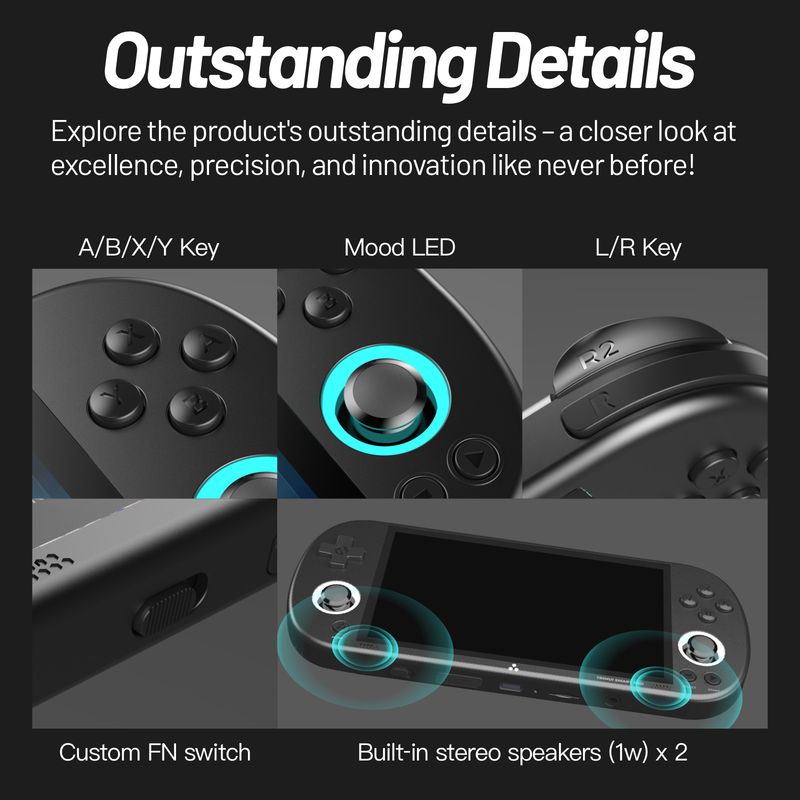 Trimui Intelligent Professional Handheld 4.96-inch IPS Screen Portable Children's Game Console_voghion.com
