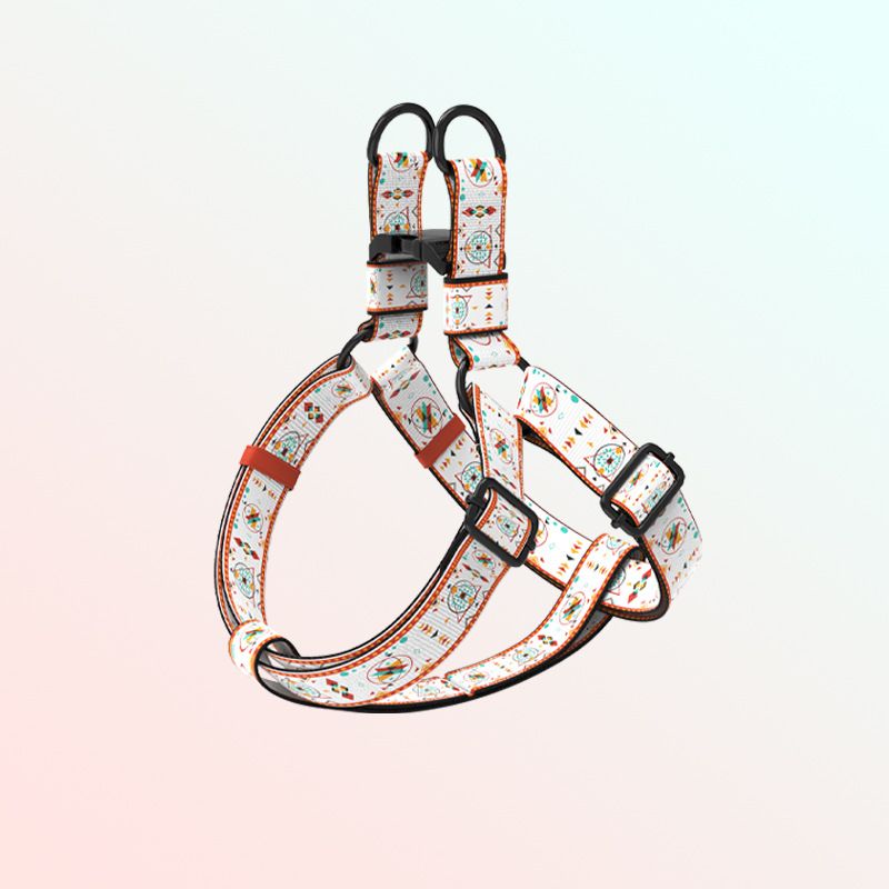 Dog Chain Walking Leash Collar Harness Bohemian Style Teddy Corgi Pet Supplies_voghion.com
