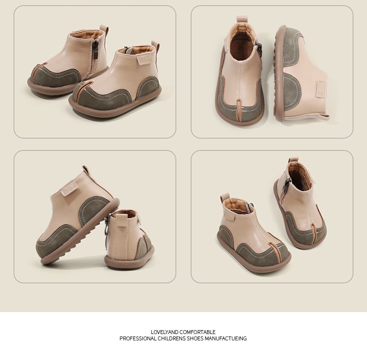 Doc Martens babacipők tavaszi és őszi egycipős lányka rövid bőr csizma puha talpú fiú kisgyermek cipők_voghion.com