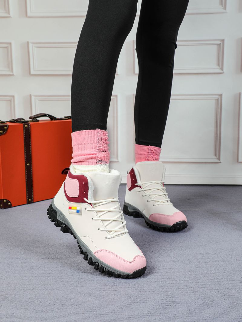 Herbst winter paar anti-rutsch verschleiß-beständig sport schuhe mit dicken baumwolle schuhe, kurze samt bequem für beide_voghion.com