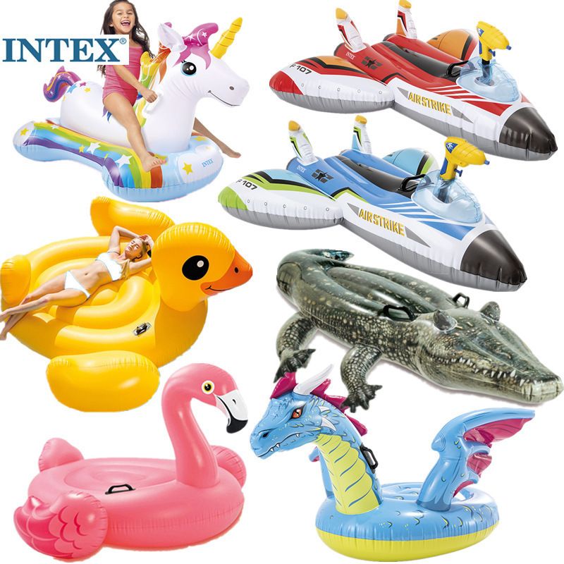 INTEX Ride-On Inflatable Toy Children's Pool Animal Float Water Play_voghion.com