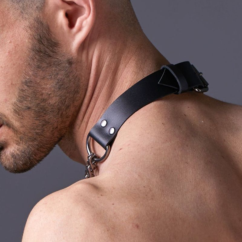 Bracciale da uomo in pelle, bandana, collare, braccialetto, stile moda, Bmsm, padrone schiavo, grasso, abuso, U Bear Party_voghion.com