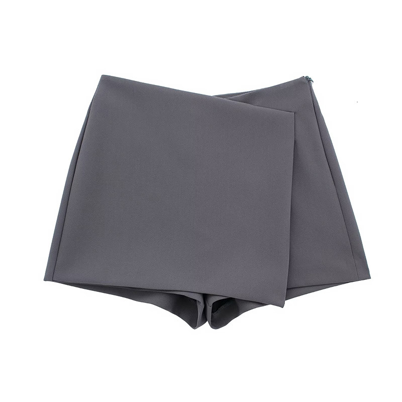 Women's solid color street fashion casual multi-color symmetrical culottes_voghion.com
