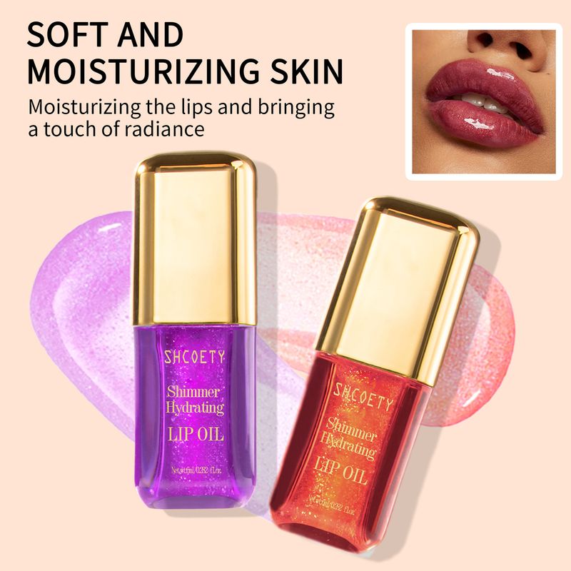 SHCOETY 6-Piece Minty Mirror Lip Oil Set - Hydrating, Long-Lasting & Non-Stick - Plumping Gloss For Dewy Lips_voghion.com