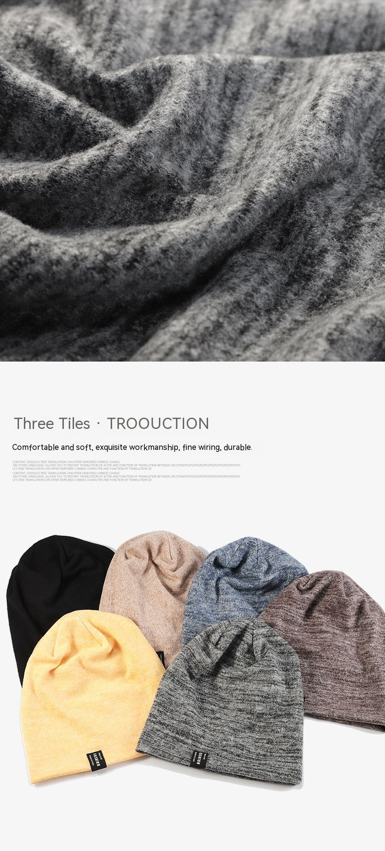 New Autumn and Winter Warm Knitted Solid Color Versatile Woolen Hot Selling Men's Headband Korean Edition Hat Women's_voghion.com