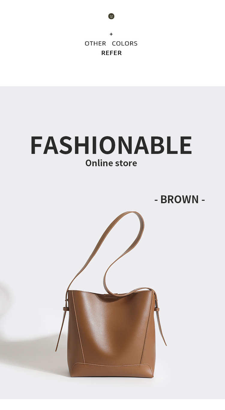 Borsa a secchiello da donna, borsa da donna, borsa a secchiello di grande capacità, borsa da donna, borsa a tracolla singola, borsa diagonale retrò_voghion.com