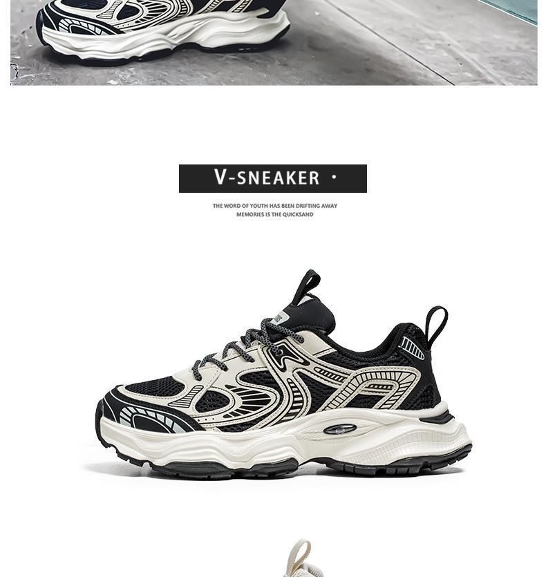 Men's Shoes Mesh Shoes Men's Versatile Platform Sneakers Casual Daddy Shoes Men's_voghion.com