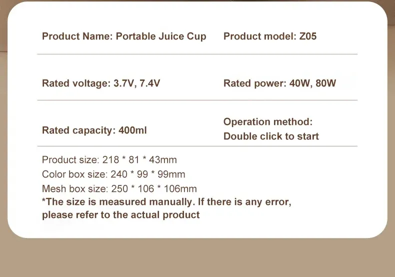400ML Tragbare Multifunktiouns-Juspresse USB Schnell nofëllbar Mixer Frësch Uebst Grinder Elektresche Mixer Taass Shakes Smoothie Maker_voghion.com