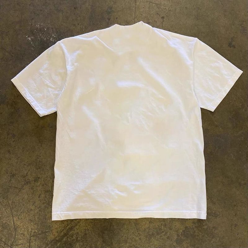 Trendy Cartoon Face Sketch Print Summer New Short Sleeve T-Shirt Round Neck Versatile Fashion Top_voghion.com