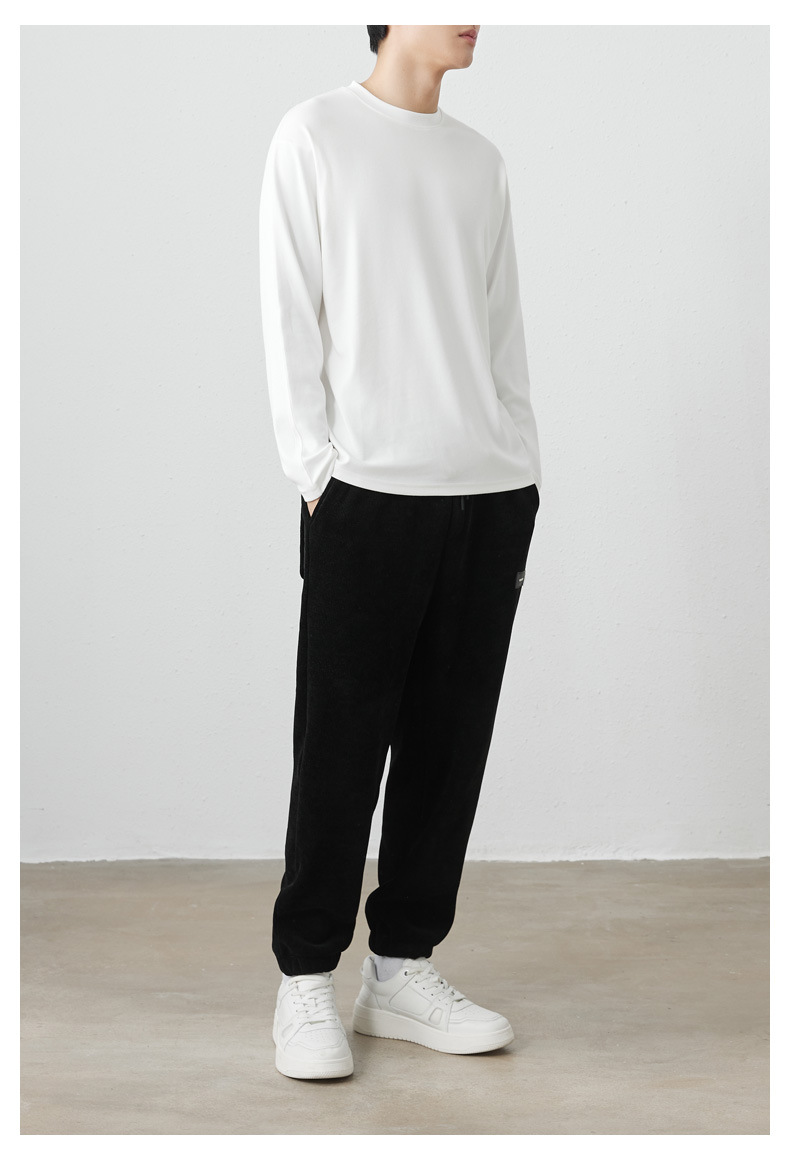 Herren-T-Shirt aus reiner Baumwolle, langärmelig, lässig, Rundhalsausschnitt, lockere Passform, Sweatshirt, atmungsaktiv, Sommer, Top-Qualität, Baselayer-Shirt_voghion.com