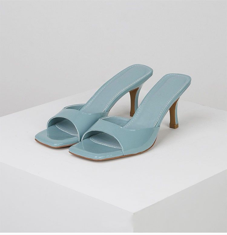 Sandales à talons hauts pour femmes, style britannique, à tête carrée, fines et fines, surdimensionnées et à la mode, cent et un_voghion.com