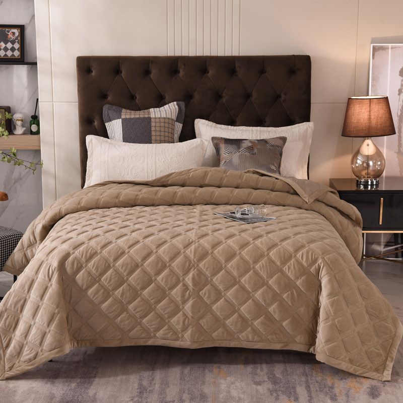 Extra Thick Crystal Fleece Quilted Bedspread - 2.2m Winter Warm Tatami Bedding (Dual Use As Cover & Mattress Pad)_voghion.com