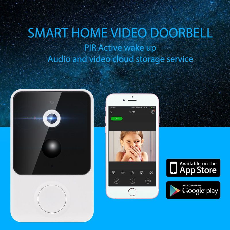Explosive H8 Low-power WIFI Smart Doorbell, Small Doorbell PIR Motion Detection_voghion.com
