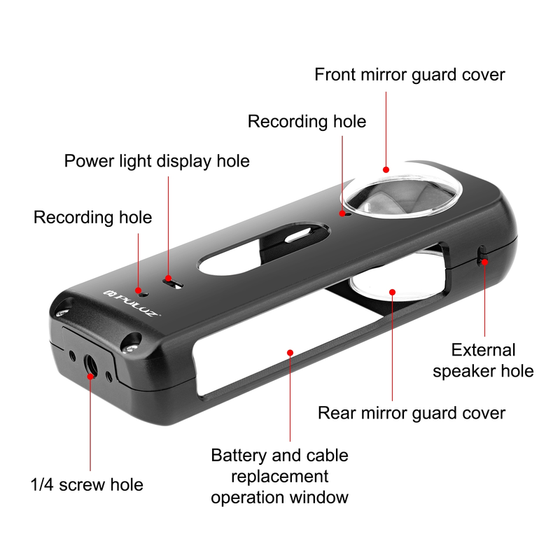 PULUZ New Aluminum Alloy Case For Insta360 X3 Metal Protective Cage Rig Housing Frame With Lens Protector For Insta360 X3_voghion.com