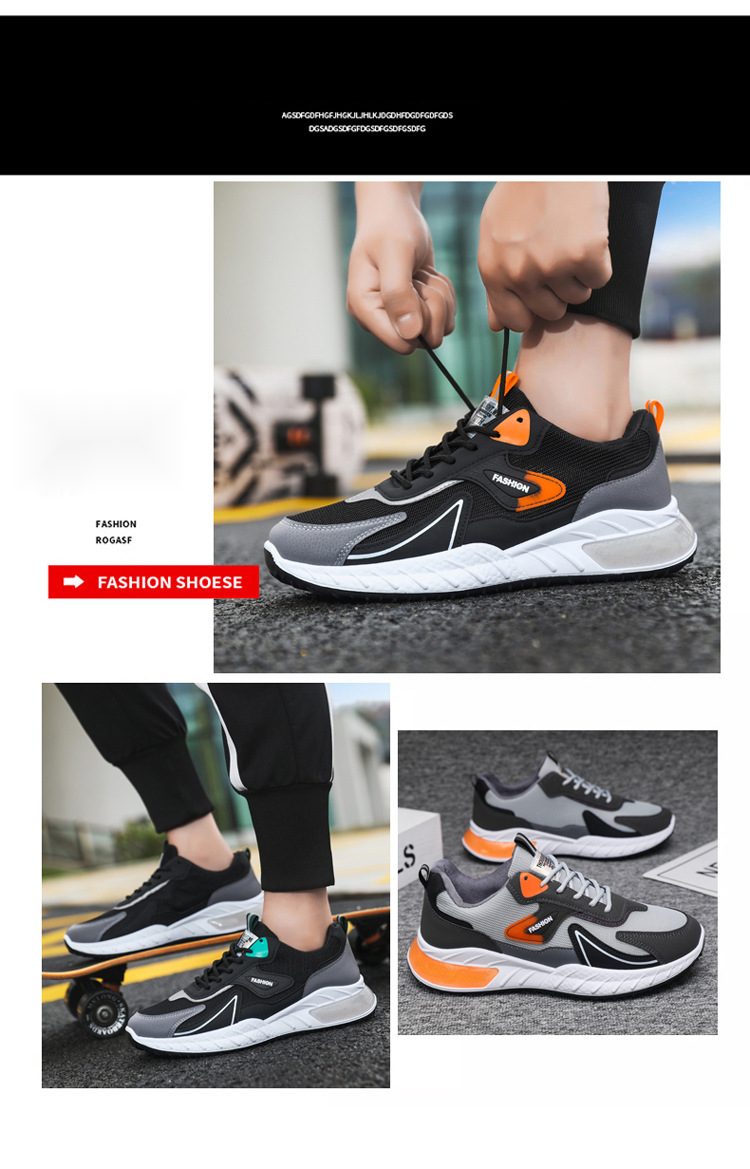 2024 Neue Network Sports Leichte Laufschuhe mit weicher Sohle Trendy Casual Vielseitige Herrenschuhe_voghion.com