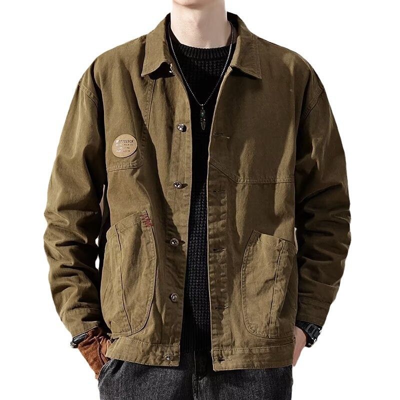 Small Niche Design Sense, Teenage Long Sleeved Lapel Cardigan Denim Jacket, Personalized Trendy And Cool Top_voghion.com