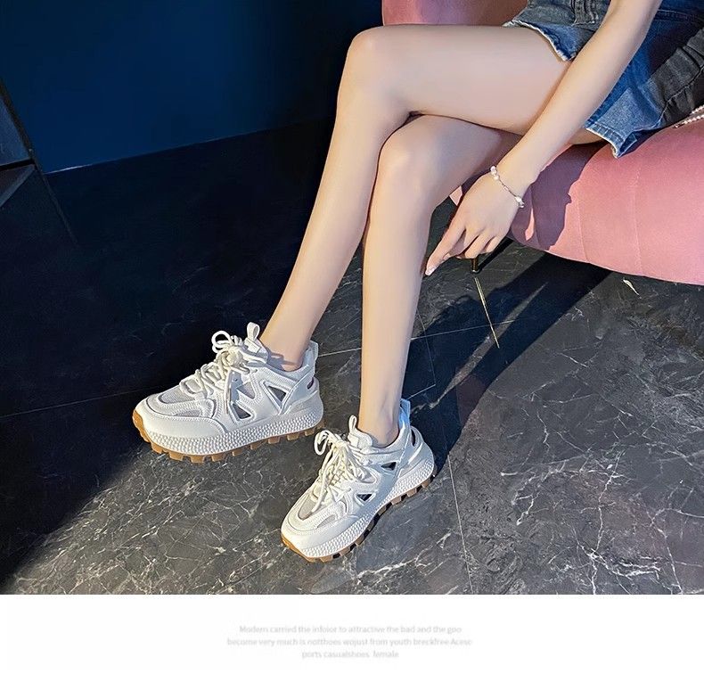 Hole breathable dad shoes for women Forrest Gump shoes for women 2024 new summer sports casual shoes hollow sandals for women_voghion.com