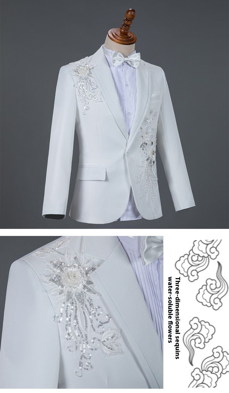 Performans kıyafetleri, payetler, set, sahne korosu, elbise, şarkıcı sunucu kostümü, erkek yetişkin kıyafeti_voghion.com