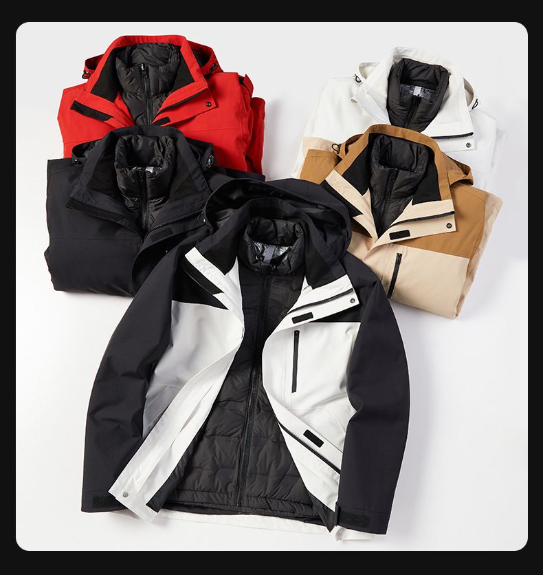 Unisex 3-in-1 Waterproof Ski Jacket With Detachable Fleece Liner – Windproof Winter Coat For Hiking, Camping & Outdoor Work_voghion.com