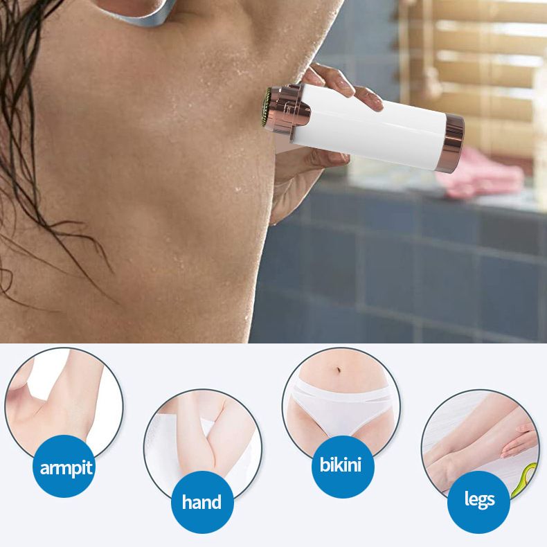 Dispositivo elettrico per la depilazione delle donne, rasoio multifunzionale portatile ricaricabile tramite USB, per uso bagnato e asciutto_voghion.com