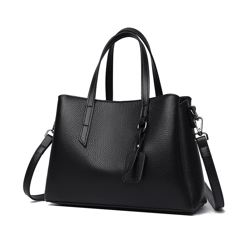 Top Layer Cowhide 2025 New Model Mollie Genuine Leather Tote With Zipper And Multiple Compartments Shopping Bag_voghion.com