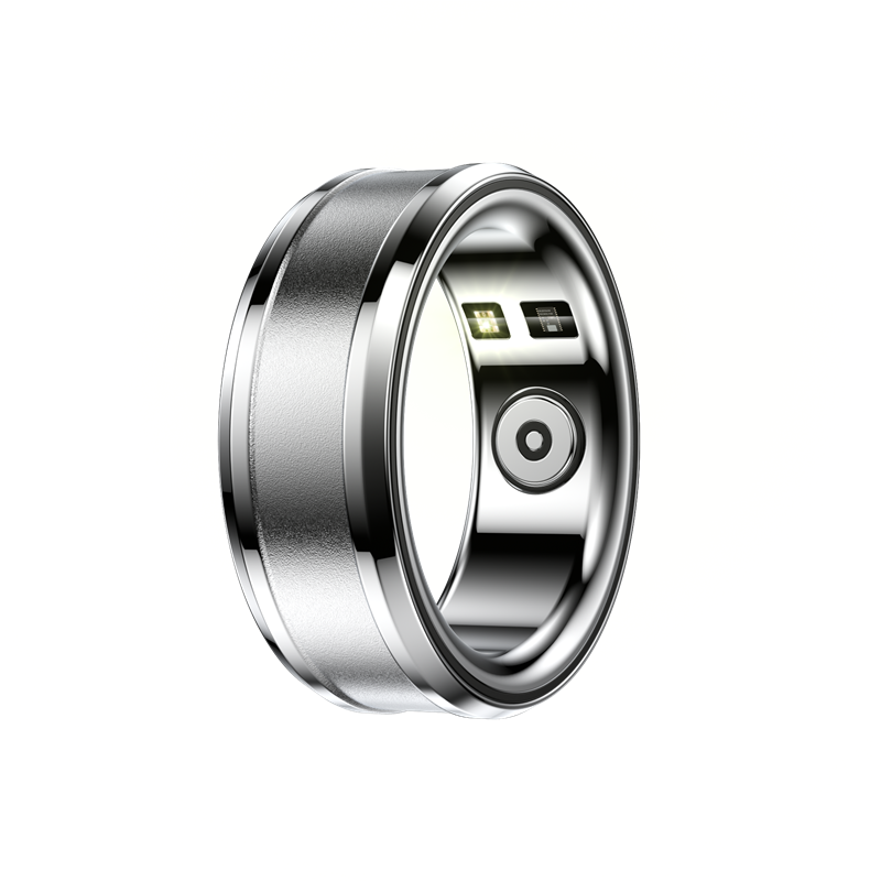 Anello intelligente da uomo con rilevamento della frequenza cardiaca, monitoraggio dell'ossigeno nel sangue, temperatura e sonno, telecomando_voghion.com